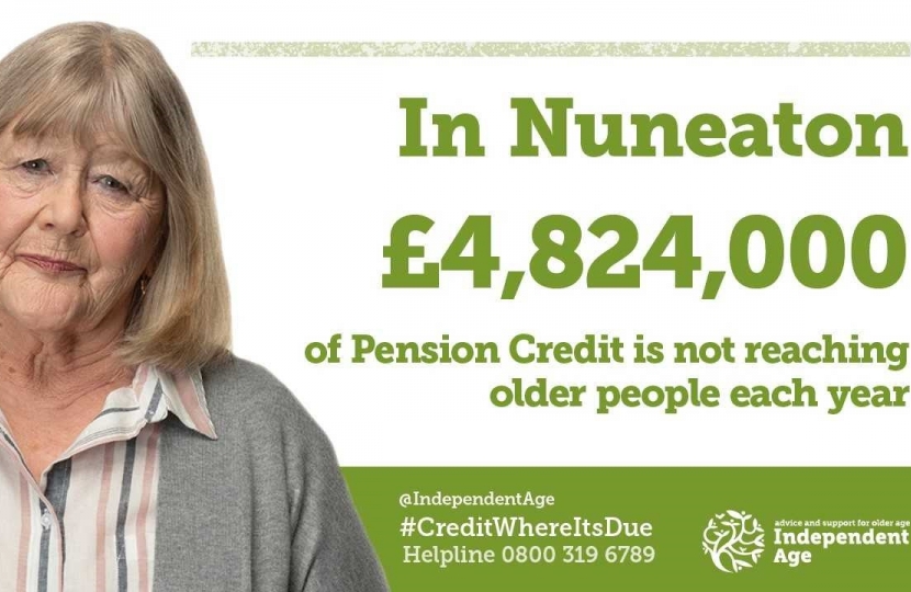 In Nuneaton £4,824,000 in Pension Credit is not reaching older people