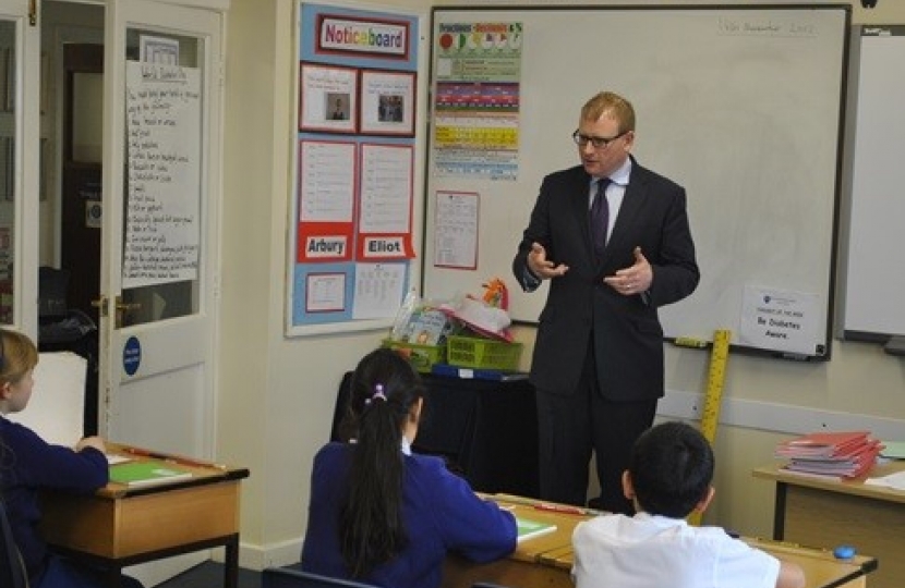 Marcus Jones MP at local primary school