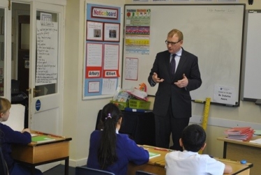 Marcus Jones MP at local primary school